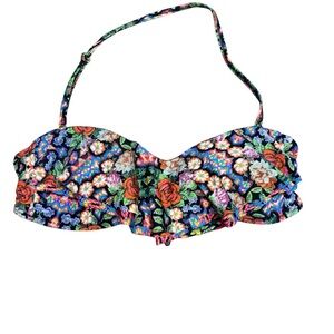 Jessica Simpson Floral Bikini Top Size Large